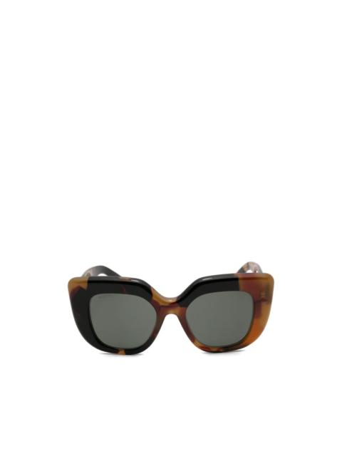 GUCCI oversized-frame tortoiseshell-effect sunglasses