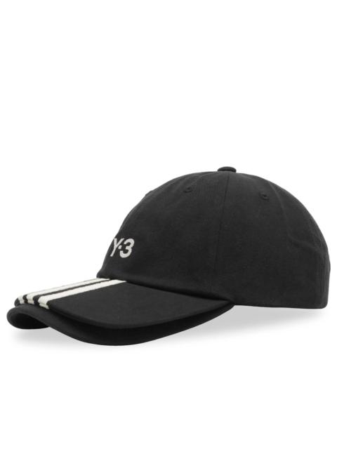 Y-3 Y-3 3 Stripe Double Peak Cap