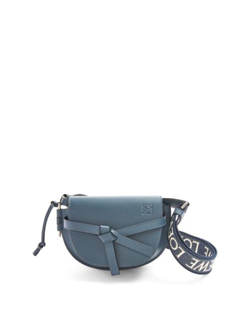 Loewe Mini Gate Dual bag in soft calfskin and jacquard
