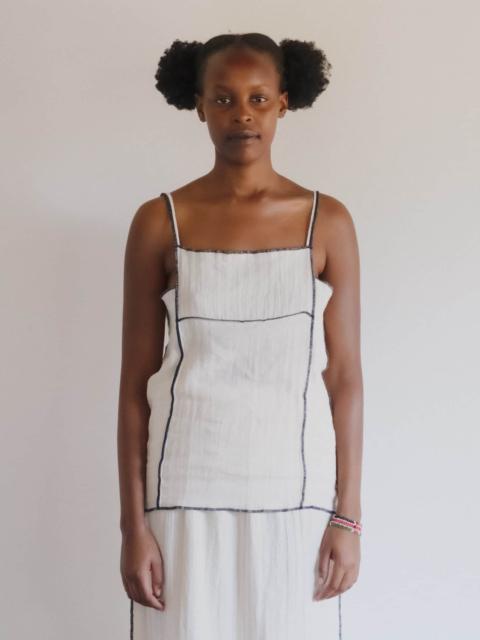 BASERANGE Shok Square Top
                  - Crinkle Linen