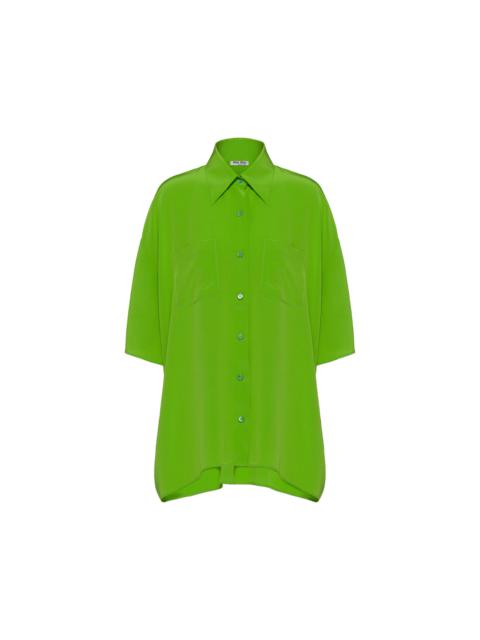 Miu Miu Short-sleeved crepe de chine shirt
