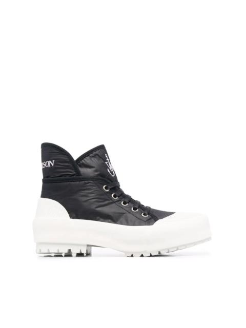 JW Anderson high-top two-tone sneakers