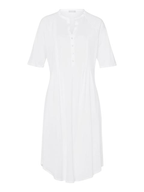HANRO Cotton Deluxe Button Front Cotton Sleep Shirt