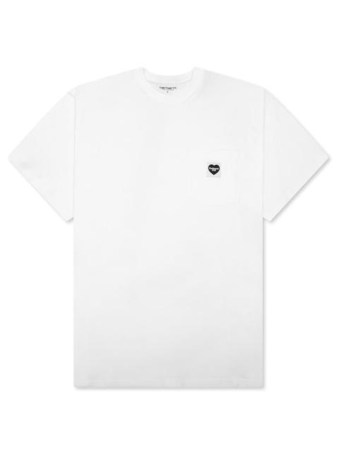 Carhartt S/S POCKET HEART T-SHIRT - WHITE/BLACK