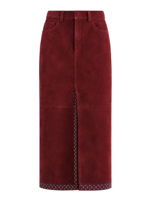 DL1961 Alma Suede Midi Skirt