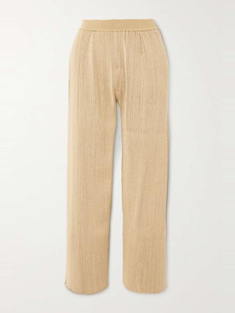 Cala Matano cropped silk and cotton-blend pants