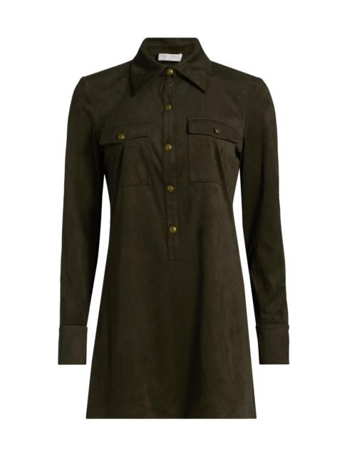 RAMY BROOK Women's Maria Button-Front Mini-Shirtdress - Deep Olive