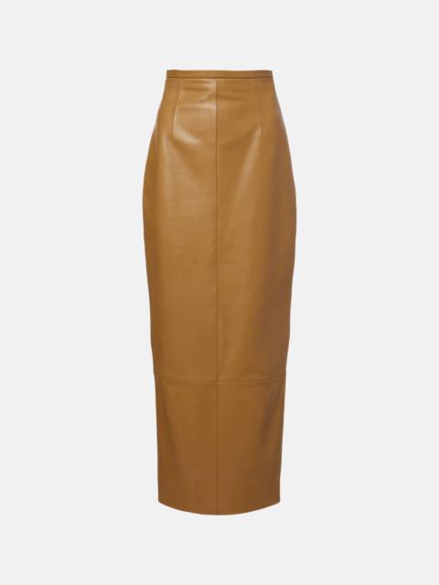 KHAITE Winton leather maxi skirt