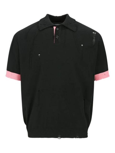 Andersson Bell Damaged short-sleeve polo shirt