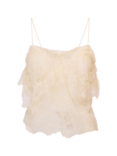 LoveShackFancy Zhanya Lace Cami Top ivory