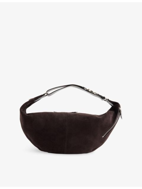 Lemaire Large Quiver Clip Suede Leather Shoulder Bag