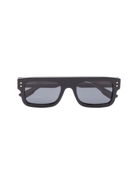 GUCCI logo print square-frame sunglasses