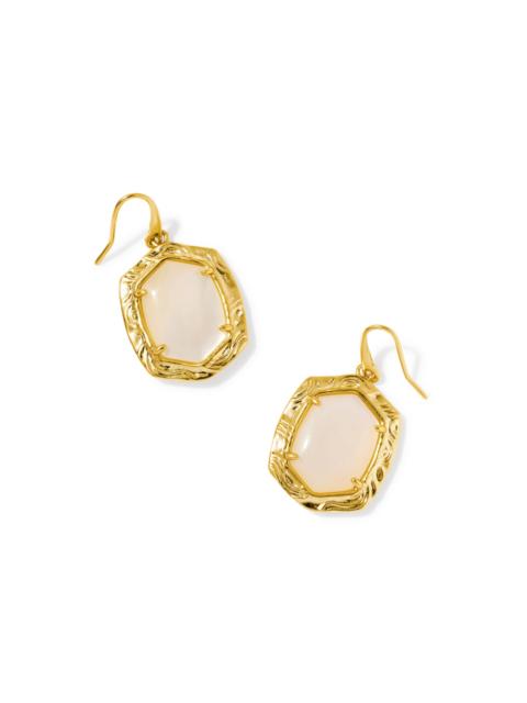 KENDRA SCOTT Tiger Striped Daphne Gold Drop Earrings