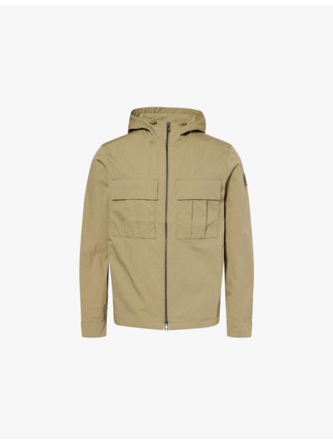 Belstaff Hooded Logo-Patch Cotton-Blend Jacket