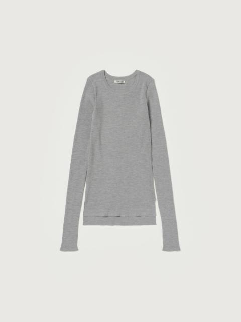 AURALEE SUPER FINE WOOL HIGH GAUGE RIB KNIT P/O
