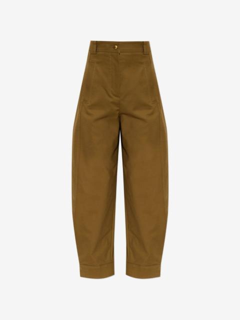 Max Mara Adorni contrast-stitched cropped trousers
