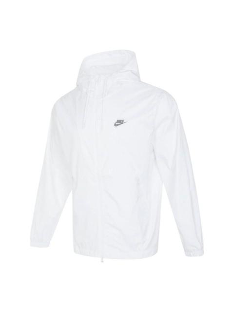 Nike Club Woven Hooded Jacket 'White' FB7805-100