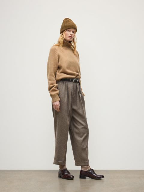 Johnstons of Elgin Mellis Camel Marble Cashmere & Cotton Jumper
