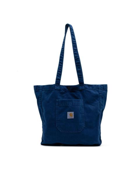 logo-patch cotton tote bag