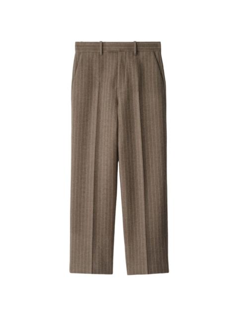 pinstripe tailored trousers