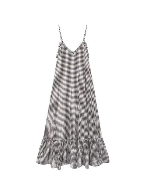 XÍRENA Taytum checked ruffled midi dress