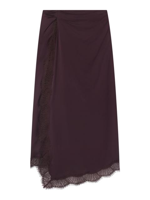 A.L.C. Bella Satin and Lace Midi Skirt