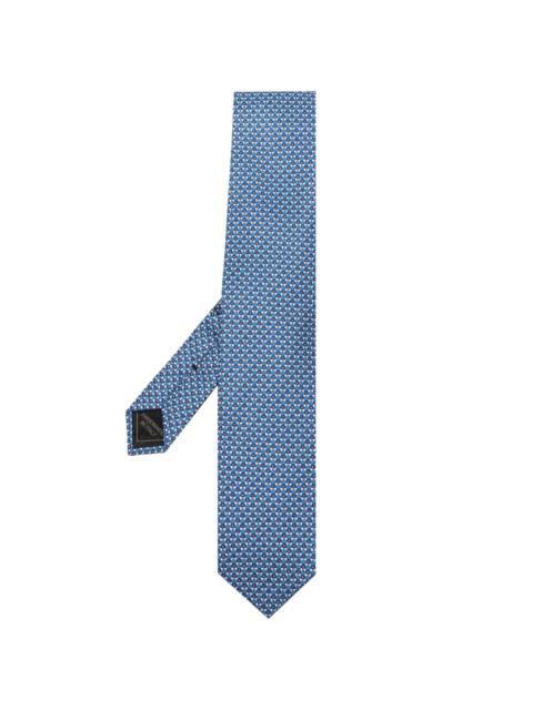 pointed-tip silk tie