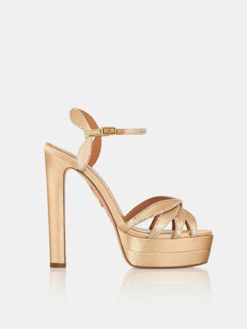 AQUAZZURA Soulmate Crystal Sandal Plateau 130