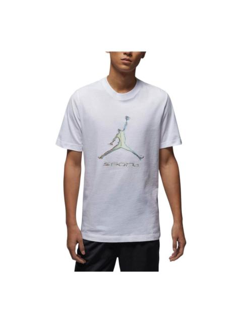 Jordan Air Jordan Sport Dri-FIT T-shirt Asia Sizing 'White Black' HQ7985-100