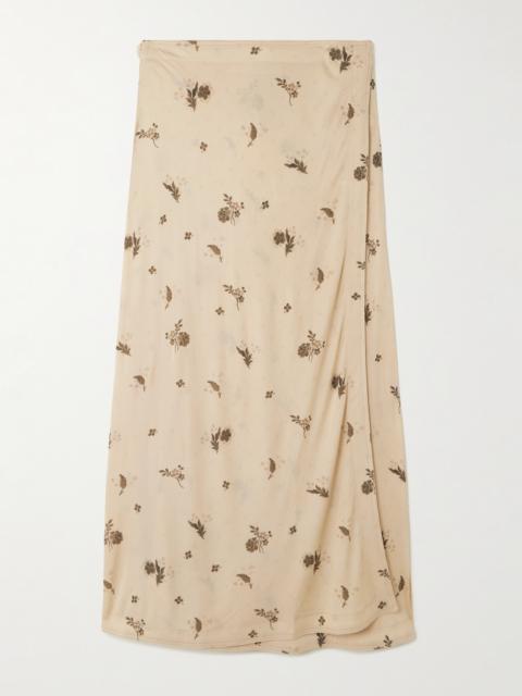 TOTEME Floral-print Jersey Maxi Wrap Skirt