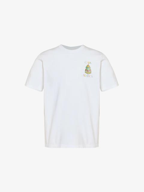 Graphic-print short-sleeve organic cotton-jersey T-shirt