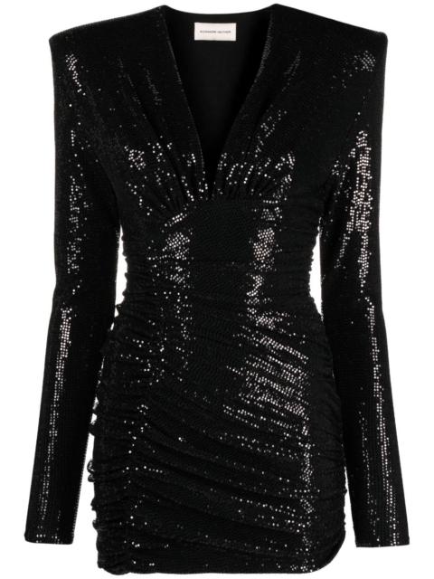 ALEXANDRE VAUTHIER metallic gathered minidress