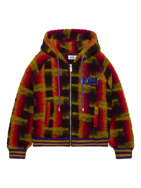 GCDS hooded check jacket