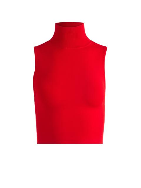 Alice + Olivia DARINA MOCK NECK FITTED CROPPED TANK