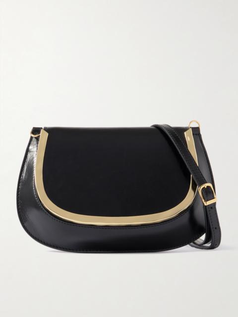 SIMKHAI Logan Gold-tone Leather Shoulder Bag