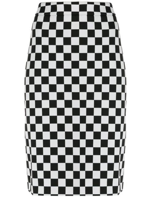 Moschino chess pencil skirt