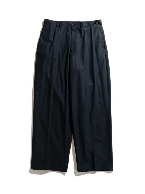 BEAMS PLUS IVY Trousers 넓은 고밀도 면 해군