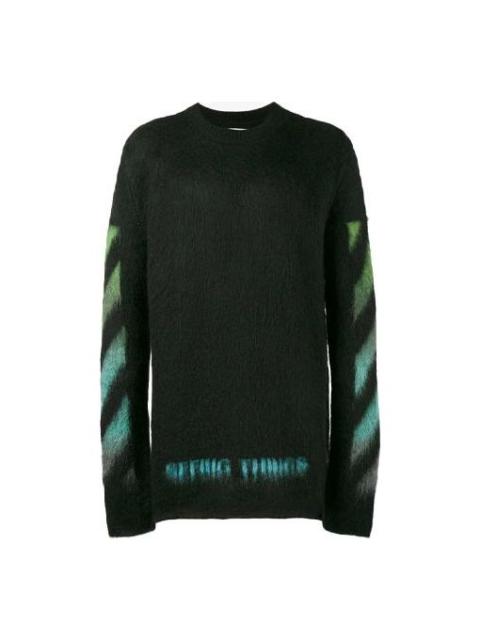 Off-White Off-White Gradient Alphabet Printing Loose Fit Blue Green OMHA036F176500041040