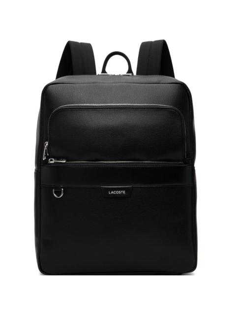 LACOSTE Black Ossian Leather Backpack