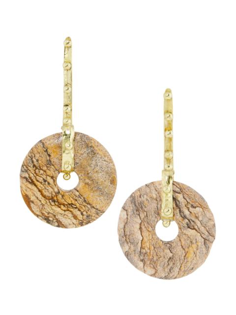ULLA JOHNSON Women's Isla Goldtone & Picture Jasper Drop Earrings - Picture Jasper