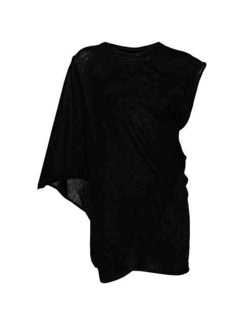 Yohji Yamamoto draped asymmetric knitted top