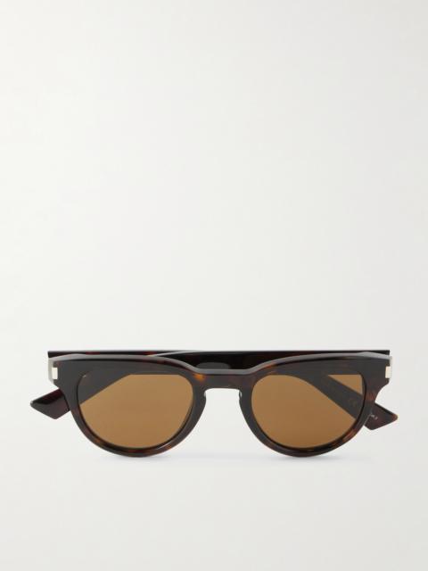 SAINT LAURENT Rounded-Frame Tortoiseshell Acetate Sunglasses