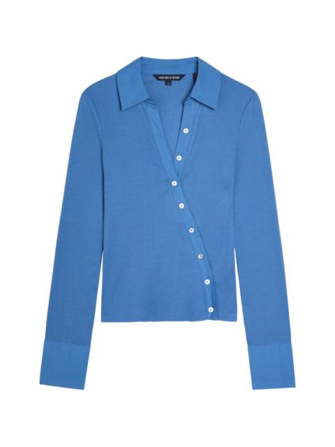 VERONICA BEARD button ribbed top