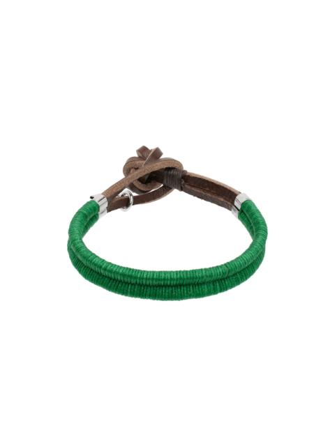 Green Braided Leather Bracelet