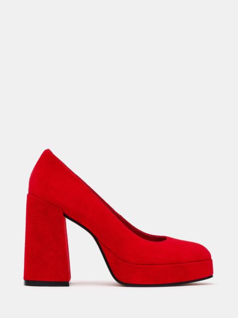 STEVE MADDEN TATI RED SUEDE