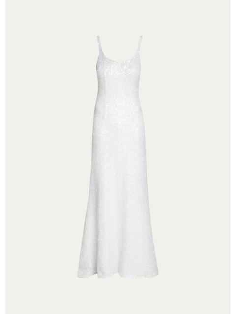 RAMY BROOK Sequined Column Gown