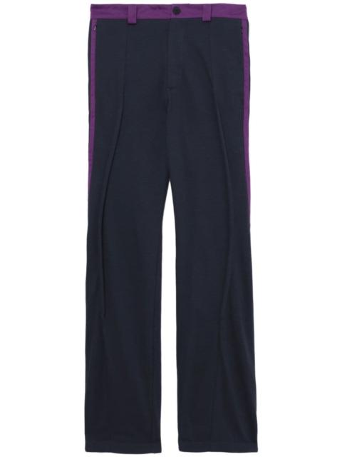 Kiko Kostadinov two-tone cotton straight-leg trousers