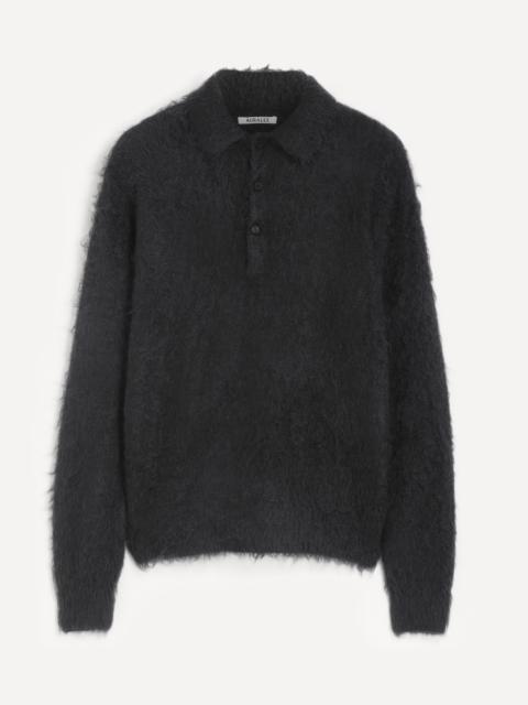 AURALEE Brushed Super Kid Mohair Knit Polo
