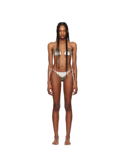 Jean Paul Gaultier Green & Off-White 'The Cartouche' Bikini