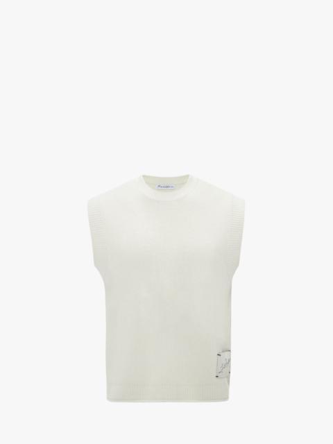 SIGNATURE PATCH SLEEVELESS TOP